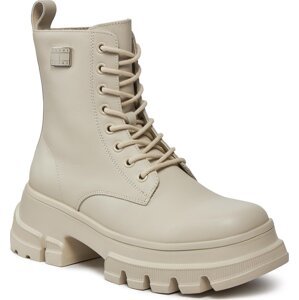 Turistická obuv Tommy Jeans Tjw Chunky Leather Boot EN0EN02503 Bleached Stone AEV