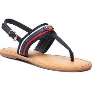 Sandály Tommy Hilfiger Corporate Webbing Flat Sandal FW0FW06232 Desert Sky DW5