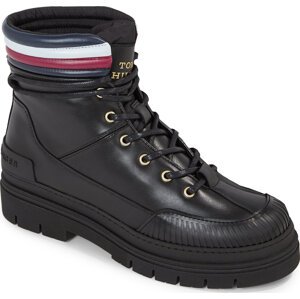 Turistická obuv Tommy Hilfiger Corporate Feminine Outdoor Boot FW0FW07501 Black BDS