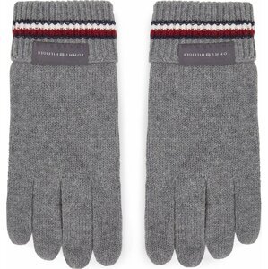 Pánské rukavice Tommy Hilfiger Corporate Knit Gloves AM0AM11488 Grey Melange P4A