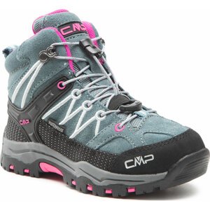 Trekingová obuv CMP Kids Rigel Mid Trekking Shoe Wp 3Q12944 Mineral Green/Purple Fluo