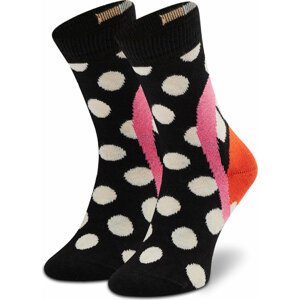 Vysoké dětské ponožky Happy Socks KLAU01-0200 Černá
