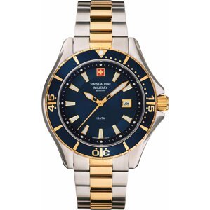 Hodinky Swiss Alpine Military Diver 7040.1145 Silver/Gold