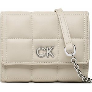 Kabelka Calvin Klein Re-Lock Quilt Trifold Md W/Strap K60K610476 PEA