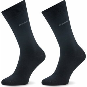 Sada 2 párů pánských vysokých ponožek Boss 50483988 Black