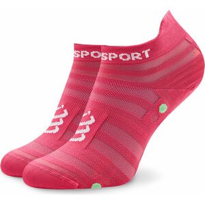 Nízké ponožky Unisex Compressport Pro Racing Socks v4.0 Ultralight Run Low XU00051B Hot Pink/Summer Green 379