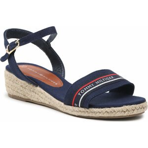 Espadrilky Tommy Hilfiger Rope Wedge Sandal T3A7-32777-0048 S Blue 800