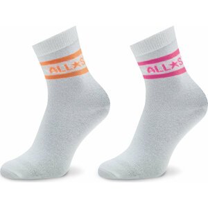 Sada 2 párů dámských vysokých ponožek Converse E1028W-2009 Bílá