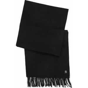 Šál Tommy Hilfiger Cashmere Chic Woven Scarf AW0AW15344 Black BDS