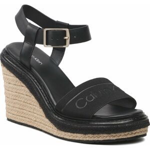 Espadrilky Calvin Klein Wedge 70HH HW0HW01499 Ck Black BEH