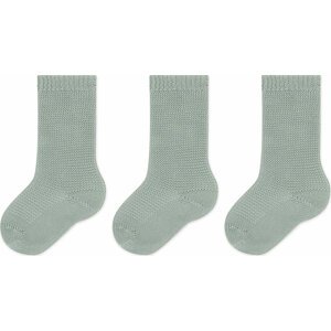 Sada 3 párů dětských vysokých ponožek Condor 2.008/2 Dry Green 0756