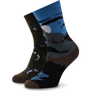 Klasické ponožky Unisex Funny Socks Wild Wolf SM2/11 Barevná