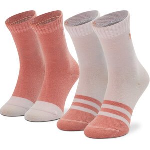 Sada 2 párů dětských vysokých ponožek Reima Jalkaan 527375 Coral Pink 3211