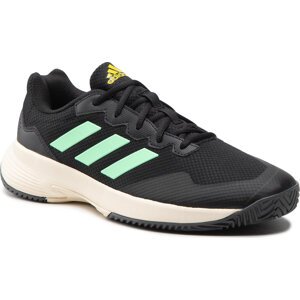 Boty adidas GameCourt 2 M HR0755 Core Black / Beam Green / Beam Yellow