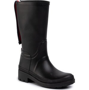Holínky Tommy Hilfiger Elevated Th Hardware Rainboot FW0FW04583 Black BDS