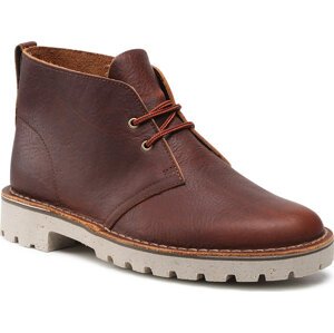 Kotníková obuv Clarks Overdale Mid 261629167 Dark Tan Leather