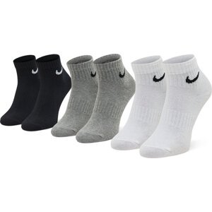 Sada 3 párů nízkých ponožek unisex Nike SX7677 964 Černá