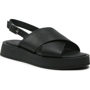 Sandály Calvin Klein Flatform Sandal Hf HW0HW01139 Ck Black BAX