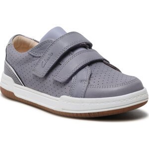 Sneakersy Clarks Fawn Solo K 261589777 Light Blue Leather