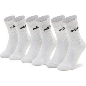 Sada 3 párů vysokých ponožek unisex adidas Hc Crew 3Pp GE1379 White/Black