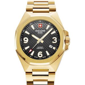 Hodinky Swiss Alpine Military 7005.1117 Gold/Black
