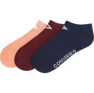 Sada 3 párů dámských vysokých ponožek Converse E751D-3009 Bordó