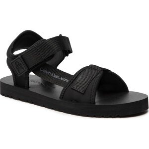 Sandály Calvin Klein Jeans Prefresato Sandal 2 YM0YM00353 Triple Black 0GL