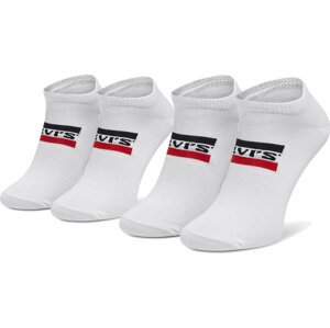 Sada 2 párů nízkých ponožek unisex Levi's® 37157-0558 White