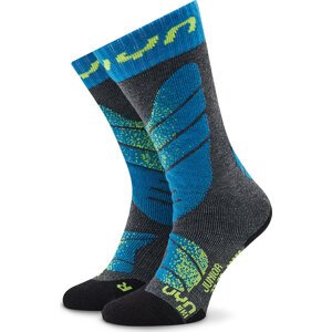 Lyžařské ponožky UYN S100045 Medium Grey Melange/Turquouise G768