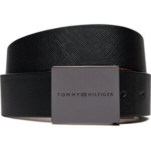 Pánský pásek Tommy Hilfiger Plaque Buckle 3.5 Rev AM0AM12063 Black / Cognac BDS