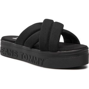 Nazouváky Tommy Jeans Flatform Sandal EN0EN01798 Black BDS