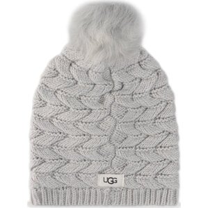 Čepice Ugg Cable Hat With Pom 18756 Lgry
