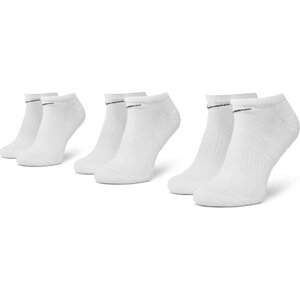 Sada 3 párů nízkých ponožek unisex Nike SX7673 100 Bílá
