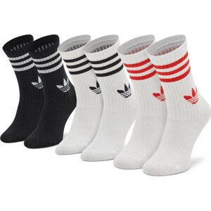 Sada 3 párů dětských vysokých ponožek adidas Crew HC9592 White