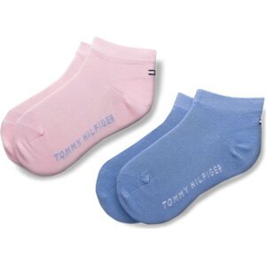 Sada 2 párů dětských nízkých ponožek Tommy Hilfiger 301390 Orchid Pink 146