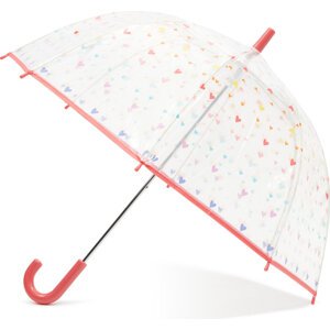 Deštník Esprit Long Domeshape Kids 58210 Transparent Candy Hearts