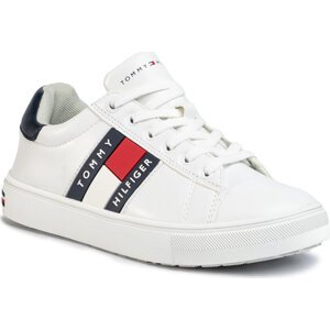 Sneakersy Tommy Hilfiger Low Cut Lace-Up Sneaker T3B4-30718-0900 S White/Blue X336