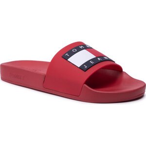 Nazouváky Tommy Jeans Mens Flag Pool Slide EM0EM01021 Deep Crimson XNL