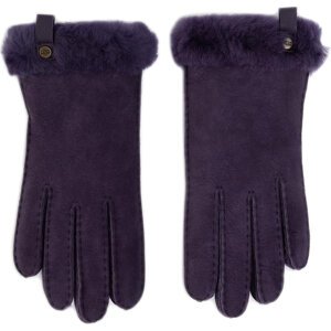Dámské rukavice Ugg W Shorty Glove W Leather Trim 17367 Nightshade