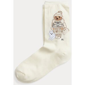 Klasické ponožky Unisex Polo Ralph Lauren 455898076001 Ivory