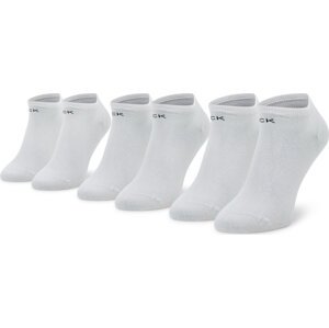 Sada 3 párů dámských vysokých ponožek Calvin Klein 701218768 White 002