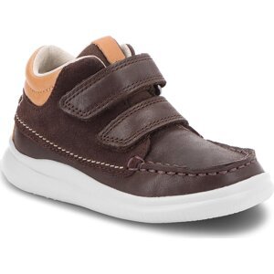 Kotníková obuv Clarks Cloud Tuktu 261350186 Brown Combi Lea