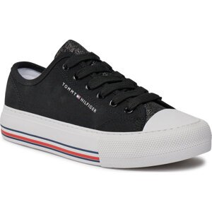 Plátěnky Tommy Hilfiger Low Cut Lace-Up Sneaker T3A9-33185-1687 S Black 999