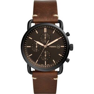Hodinky Fossil The Commuter Chrono FS5403 Brown/Black