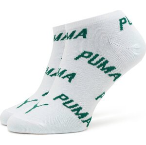 Sada 2 párů nízkých ponožek unisex Puma Unisex Bwt Sneaker 2P 907947 White / Green 09