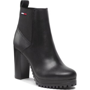 Polokozačky Tommy Jeans Essential High Heel Boot EN0EN02045 Black BDS