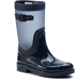 Holínky Tommy Hilfiger Translucent Detail Rain Boot FW0FW04126 Tommy Navy 406