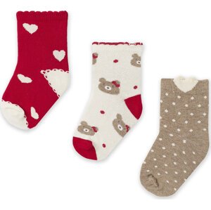 Sada 3 párů dětských nízkých ponožek Mayoral 10.526 Czerwony 92