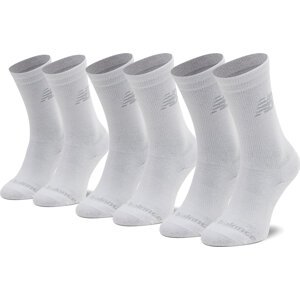 Sada 3 párů vysokých ponožek unisex New Balance LAS95363WT Bílá