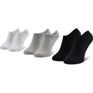 Sada 3 párů nízkých ponožek unisex Reebok Te Invisible Sock 3P GC8710 White/Mgrey/Black